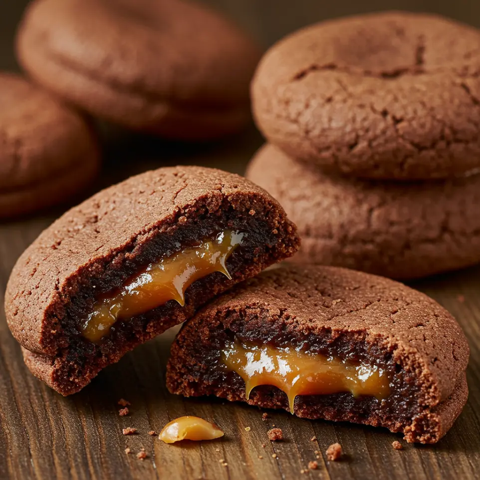 Cookies chocolat fourrés au Castamel Cookies chocolat fourrés au Castamel